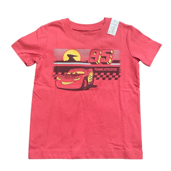 Disney Other - Disney Pixar Cars Lightning McQueen Cars Red Graphic T-Shirt Toddler 3T New